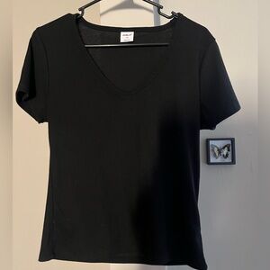 J.o&co Black V-Neck Women's Top- Large